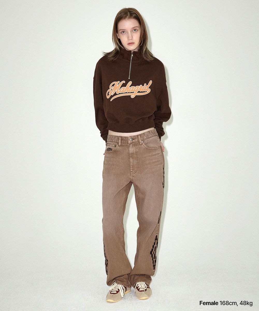 mahagrid☆SCRIPT LOGO HALF ZIP UP MUSINSA | MAHAGRID SCRIPT LOGO HALF ZIP UP LIGHT GREY