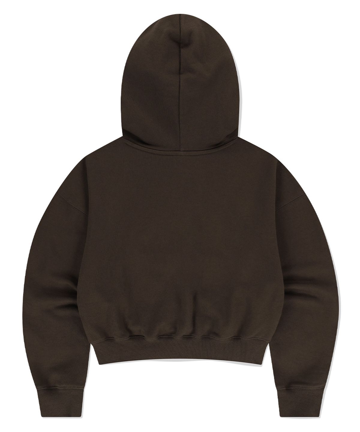 마하그리드(MAHAGRID) MGD SERIF LOGO CROP HOODIE BROWN(MG2EFFM432A)