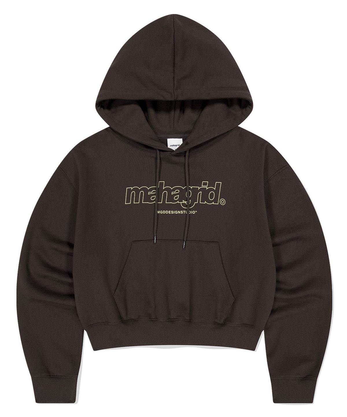 마하그리드(MAHAGRID) THIRD LOGO CROP HOODIE_4colors