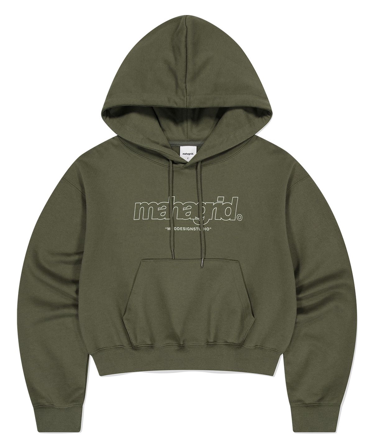 마하그리드(MAHAGRID) THIRD LOGO CROP HOODIE_4colors