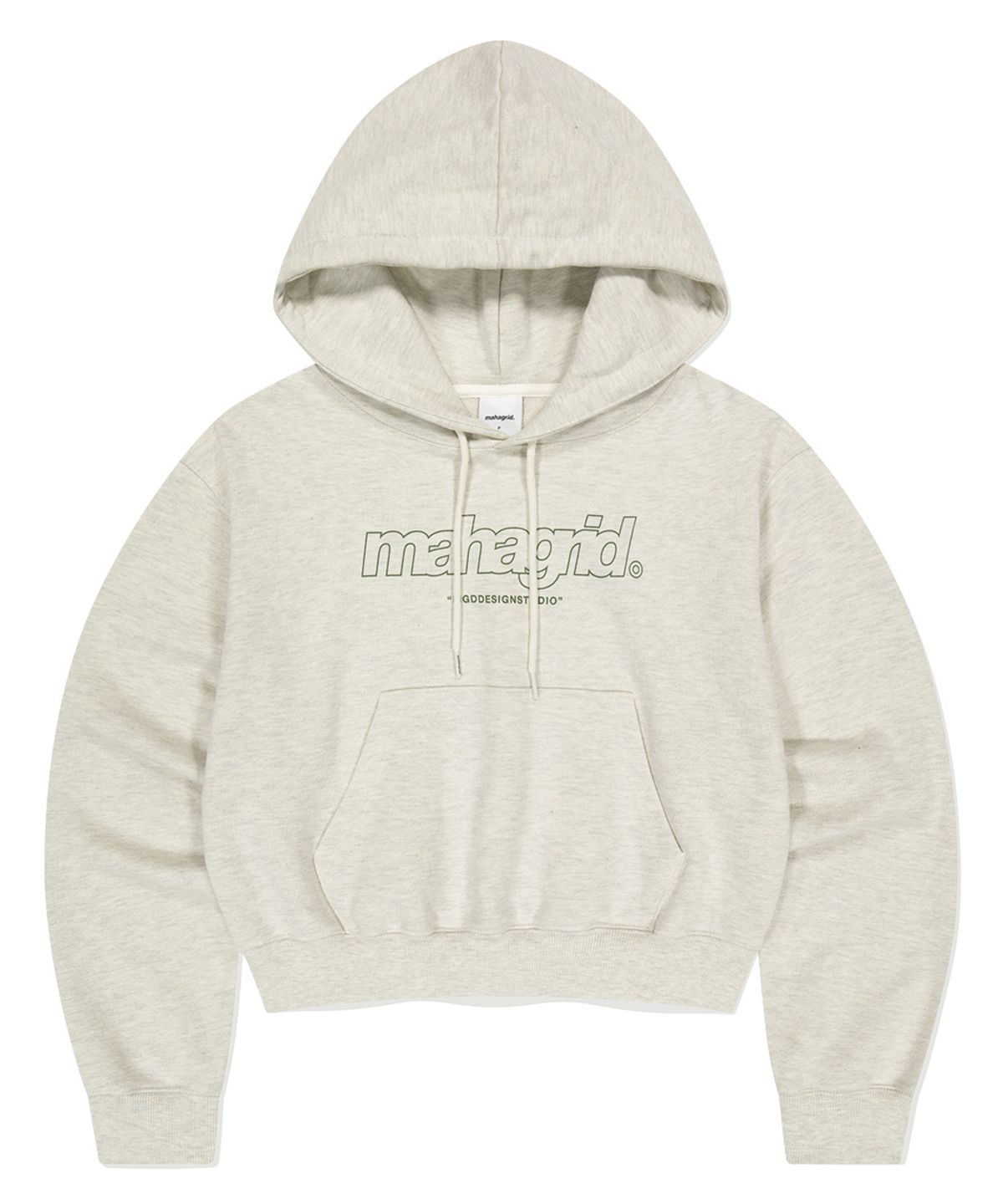마하그리드(MAHAGRID) THIRD LOGO CROP HOODIE_4colors