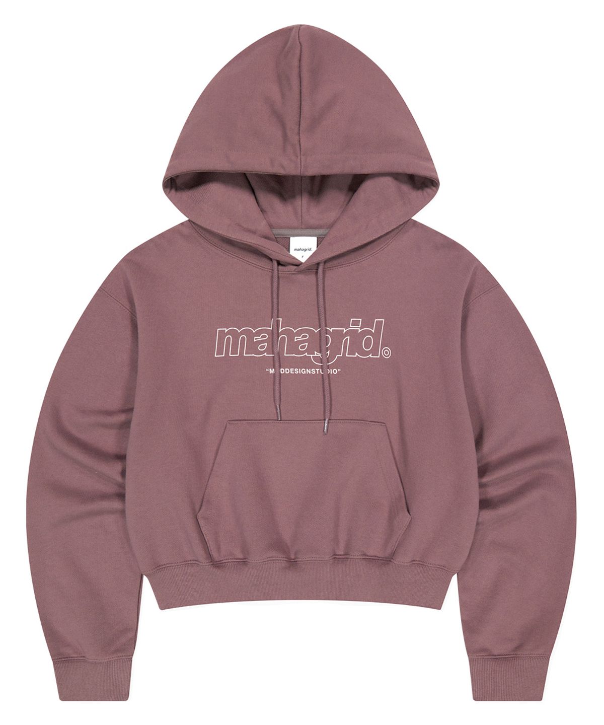 마하그리드(MAHAGRID) THIRD LOGO CROP HOODIE_4colors