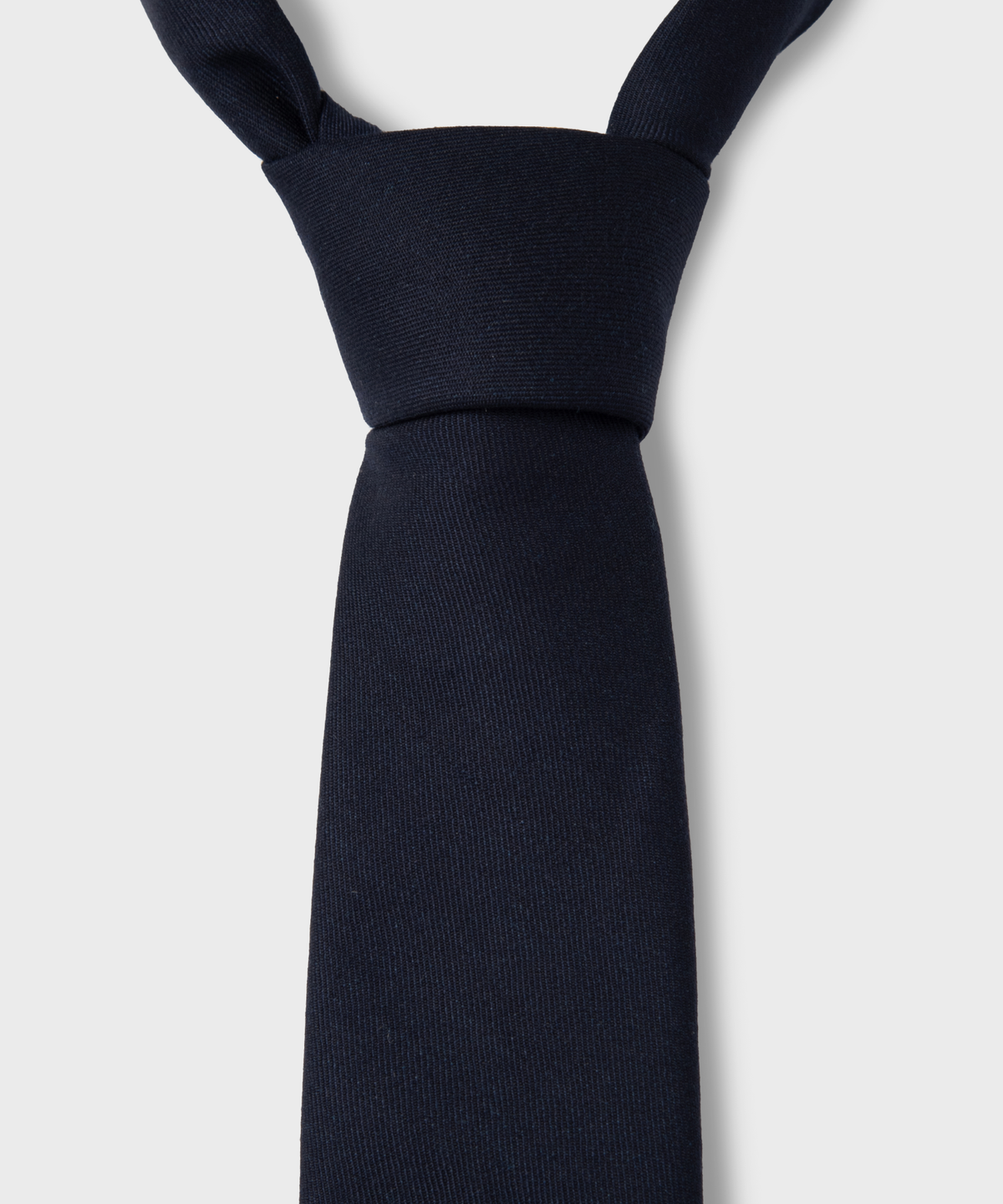 넌블랭크(NONBLANK) 울 100 솔리드 타이_DARK NAVY