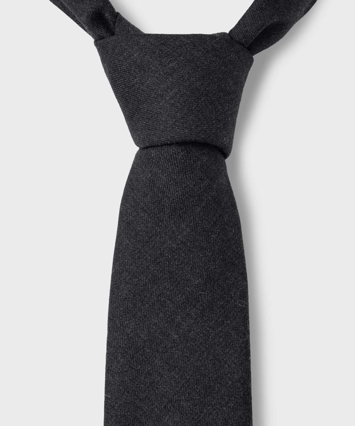 넌블랭크(NONBLANK) 울 100 솔리드 타이_DARK GREY