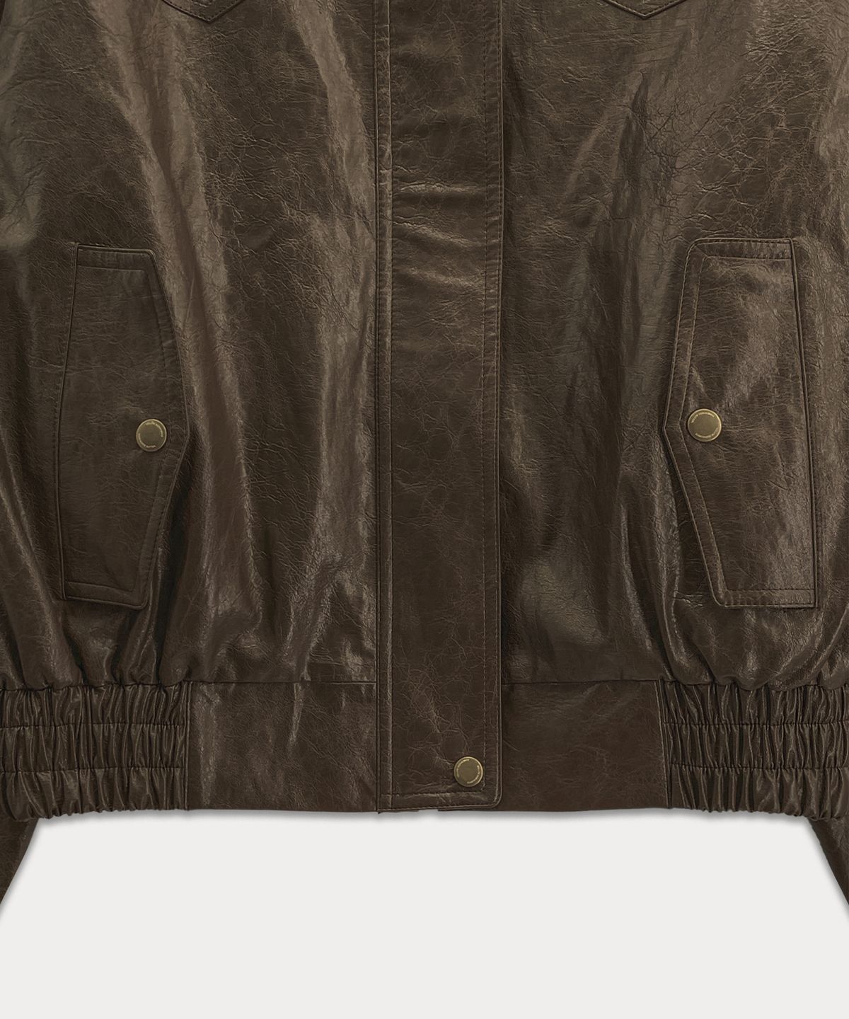 썸웨어버터(SOMEWHEREBUTTER) Devon leather blouson - Brown