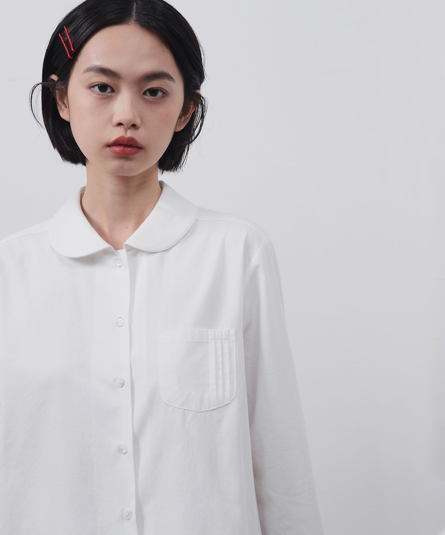 人気商品・限定商品ばかりの「超得 半額福袋」が販売開始 MUSINSA | OHESHIO FRILL POCKET BLOUSE, IVORY トップス