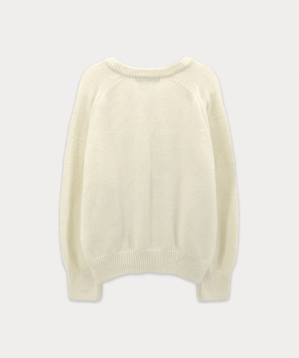 썸웨어버터(SOMEWHEREBUTTER) Hazel alpaca v-neck knit - Ivory