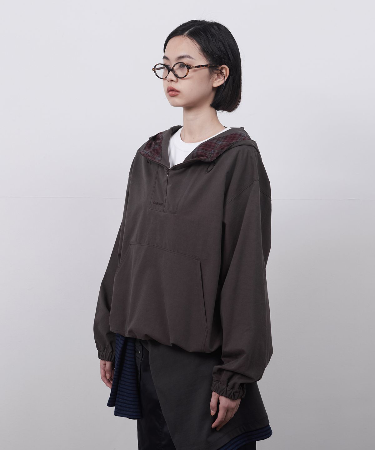 오헤시오(OHESHIO) HOODED ANORAK, BROWN