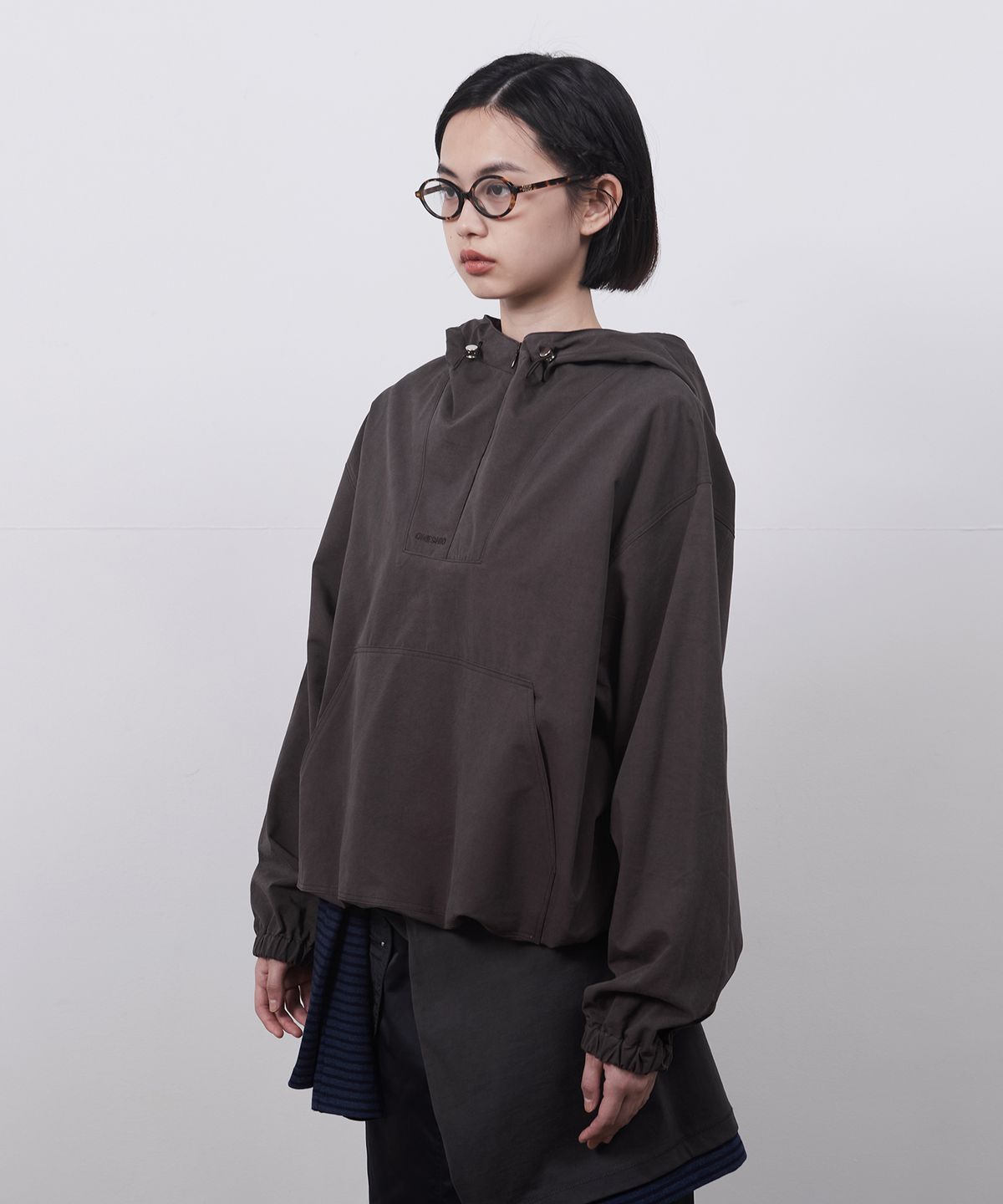 오헤시오(OHESHIO) HOODED ANORAK, BROWN