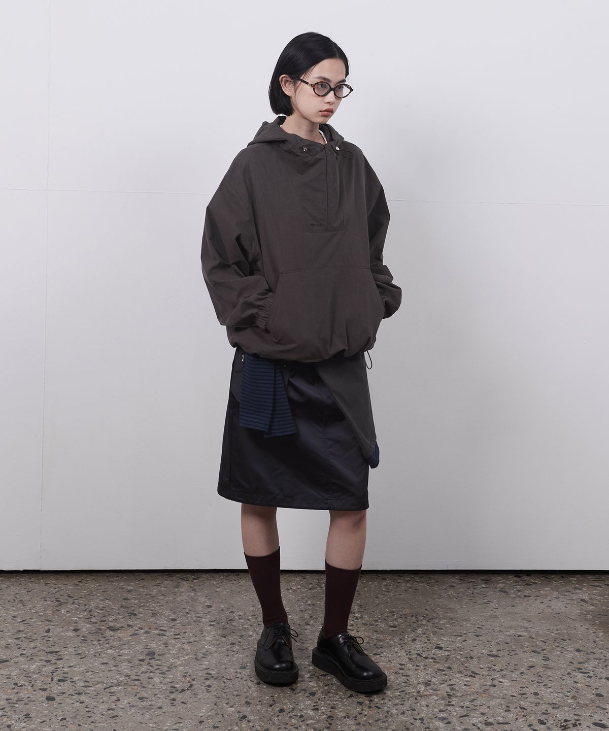 오헤시오(OHESHIO) HOODED ANORAK, BROWN