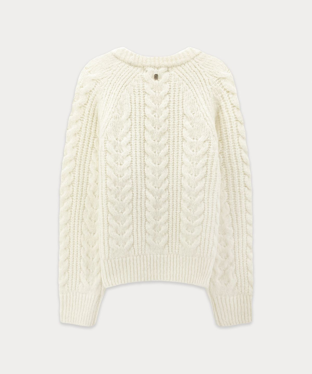 썸웨어버터(SOMEWHEREBUTTER) Chelsea alpaca cable knit - Ivory