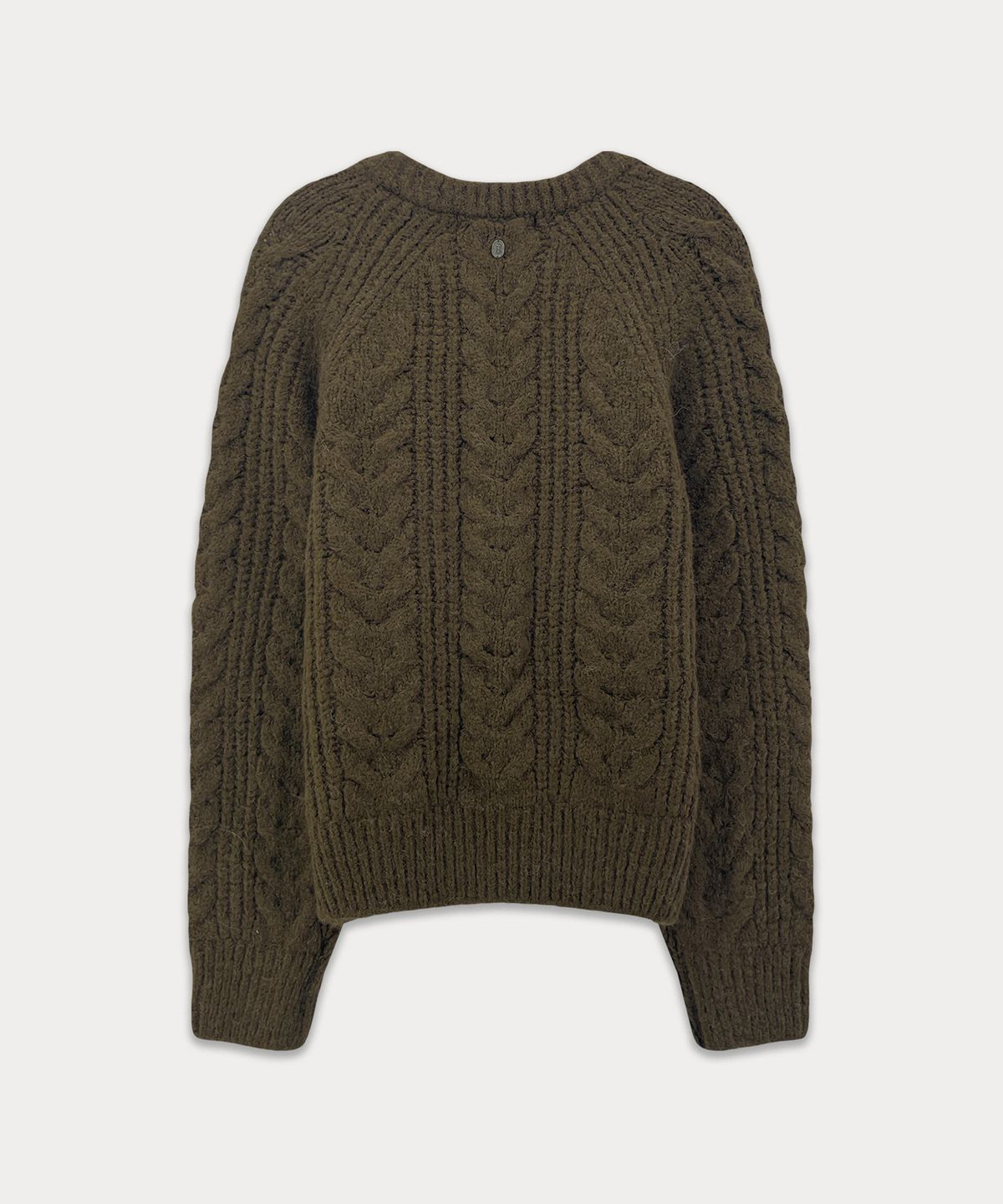 썸웨어버터(SOMEWHEREBUTTER) Chelsea alpaca cable knit - Brown