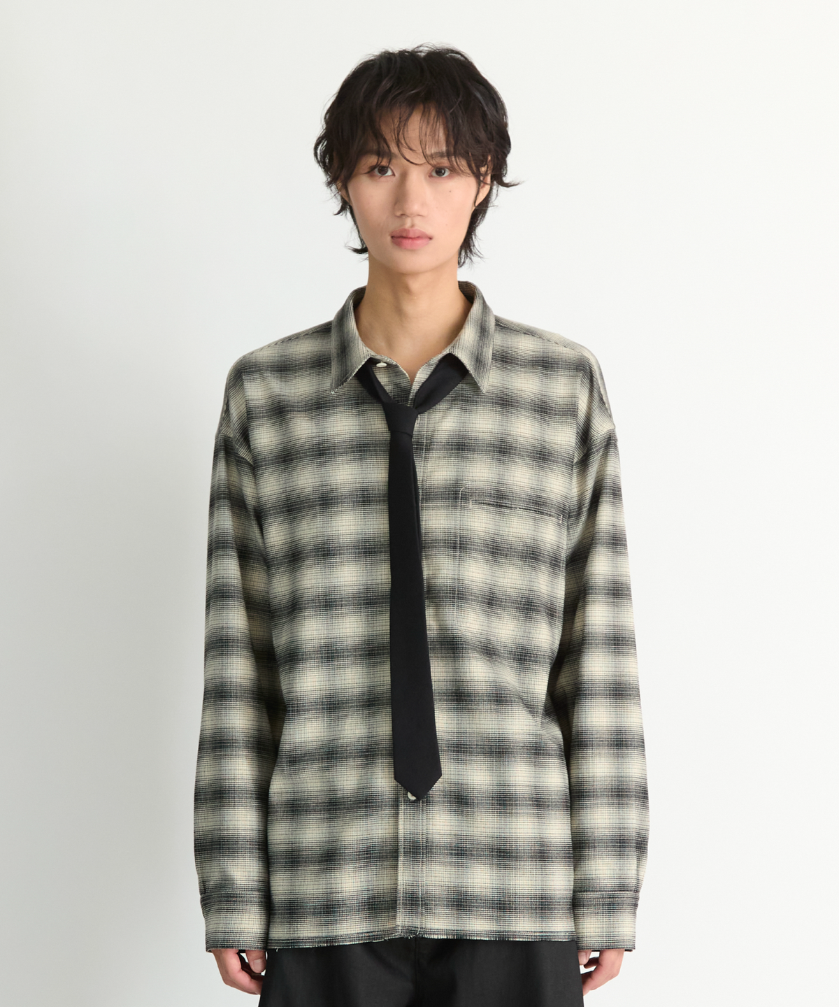 넌블랭크(NONBLANK) 슬림 타이_BLACK