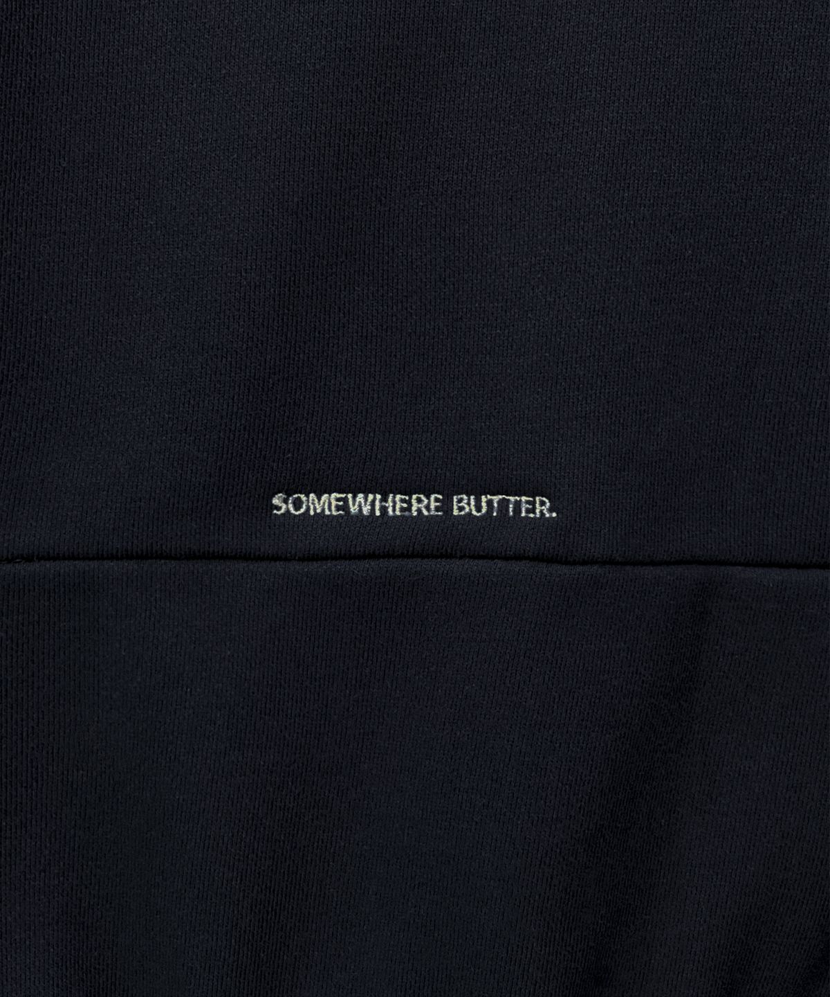 썸웨어버터(SOMEWHEREBUTTER) Check wave logo sweatshirt - Navy