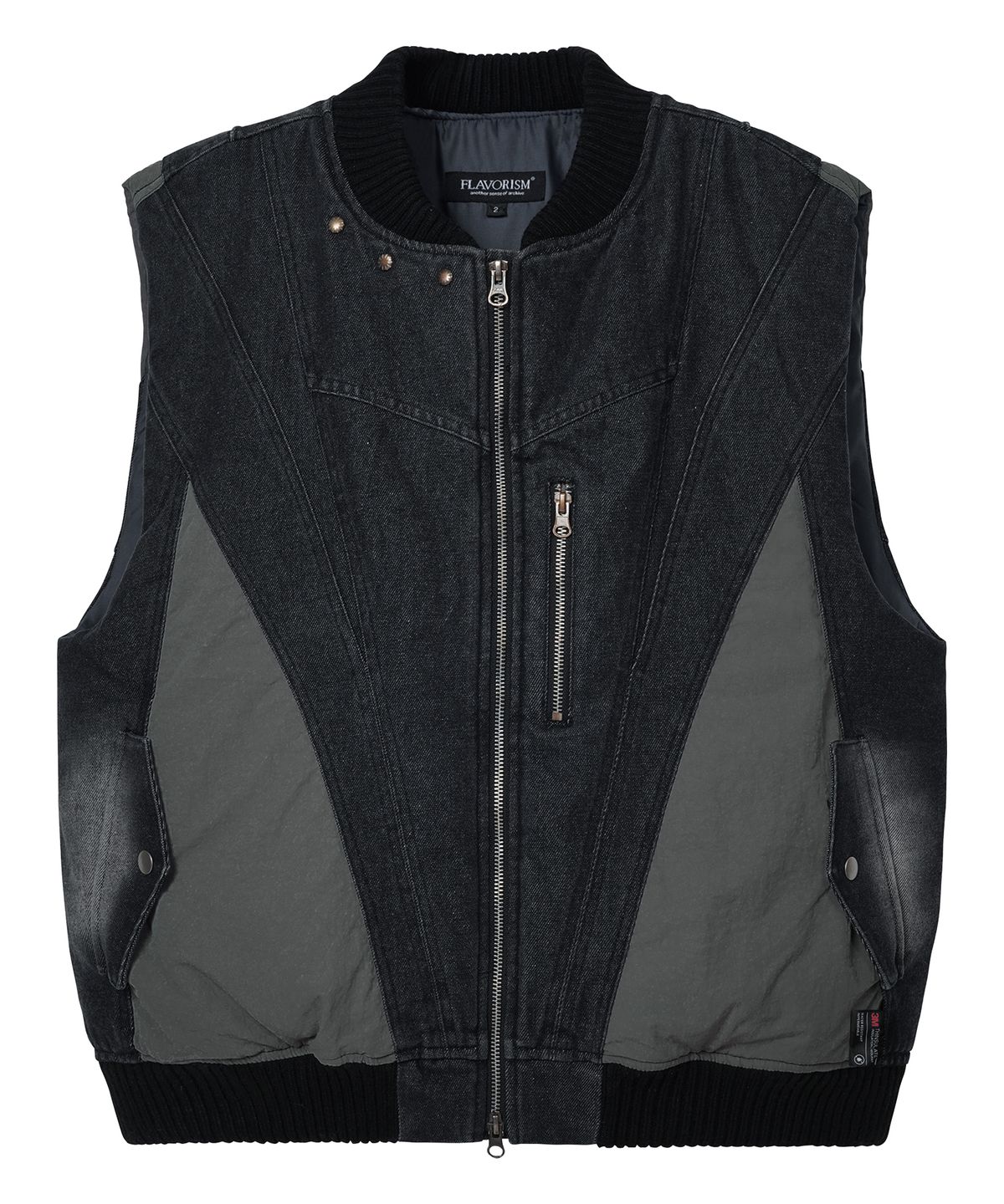 플레이버리즘(FLAVORISM) Hybrid Denim Padding Vest (TO0020)