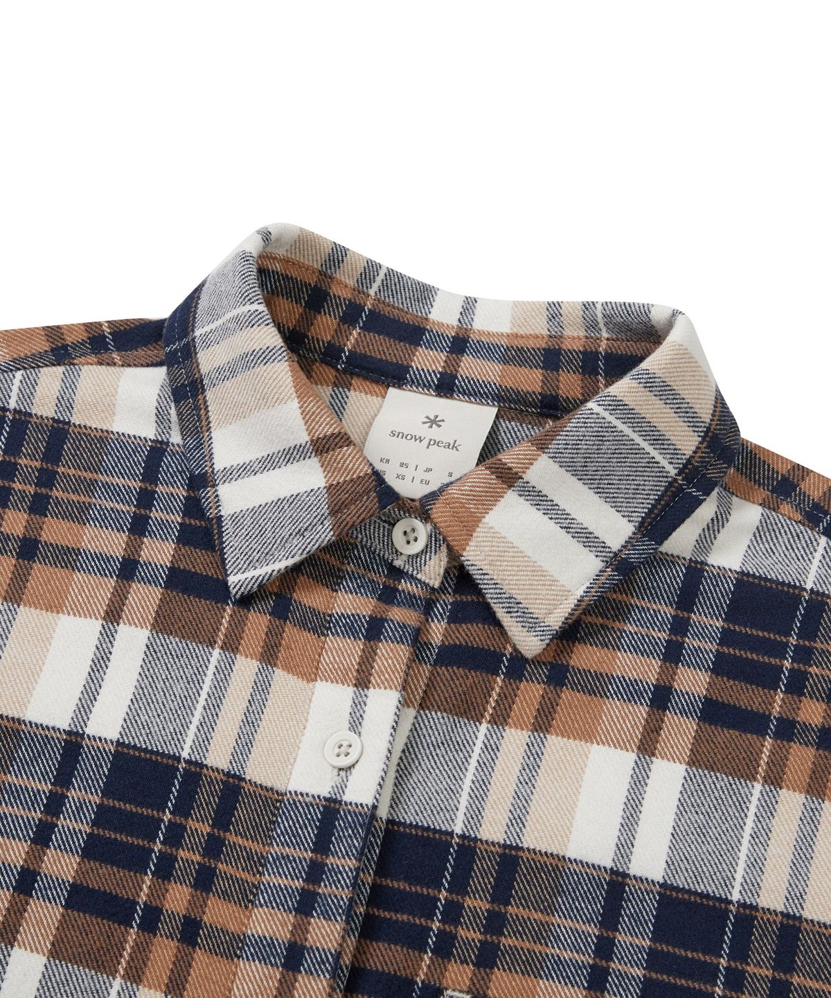 스노우피크 어패럴(SNOWPEAK APPAREL) 리사이클 여성 체크 셔츠 (S24FWFSH03) Camel