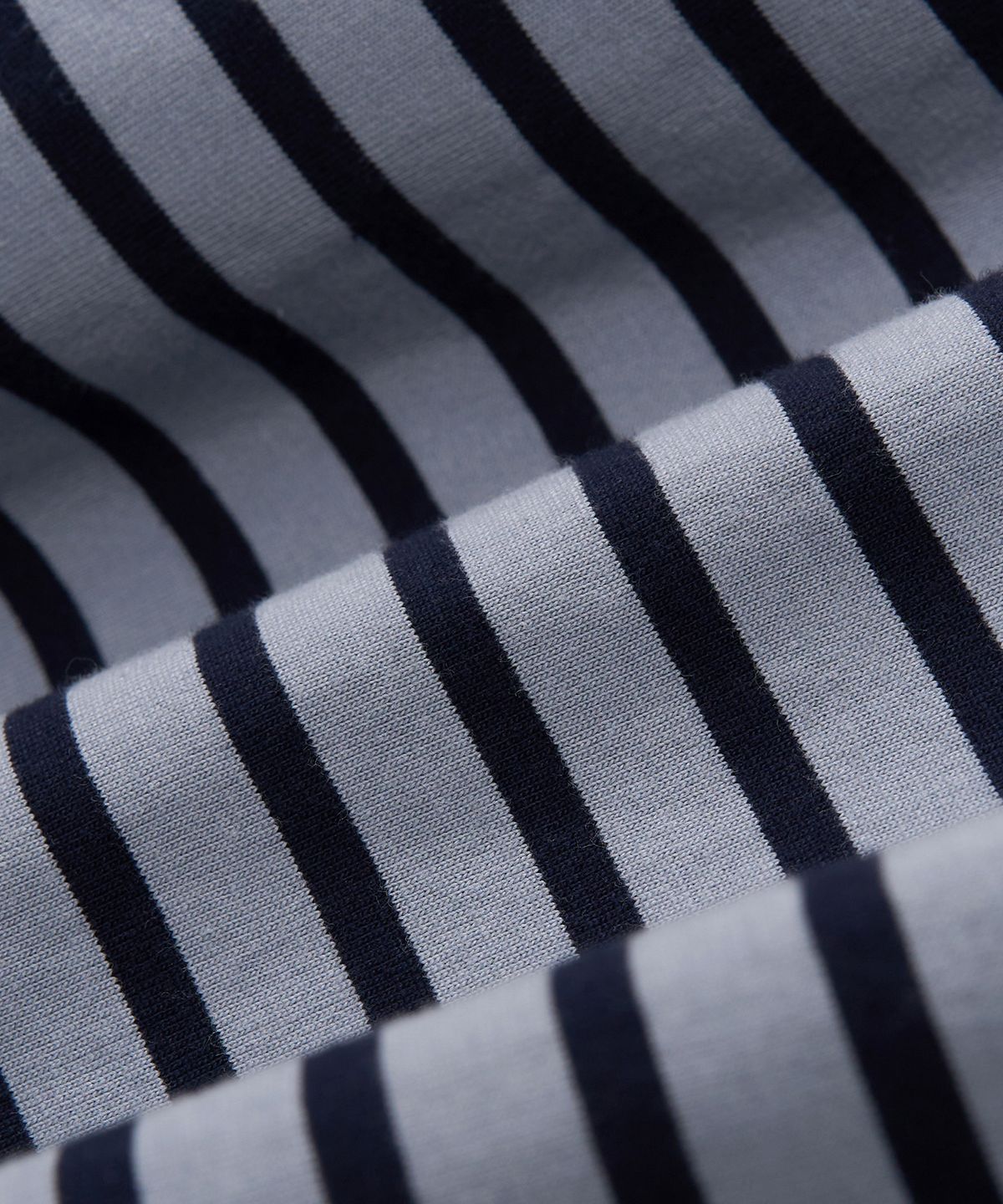 엑스컨테이너(EXCONTAINER) 루즈핏 스트라이프 롱슬리브 (NAVY/BLUE)