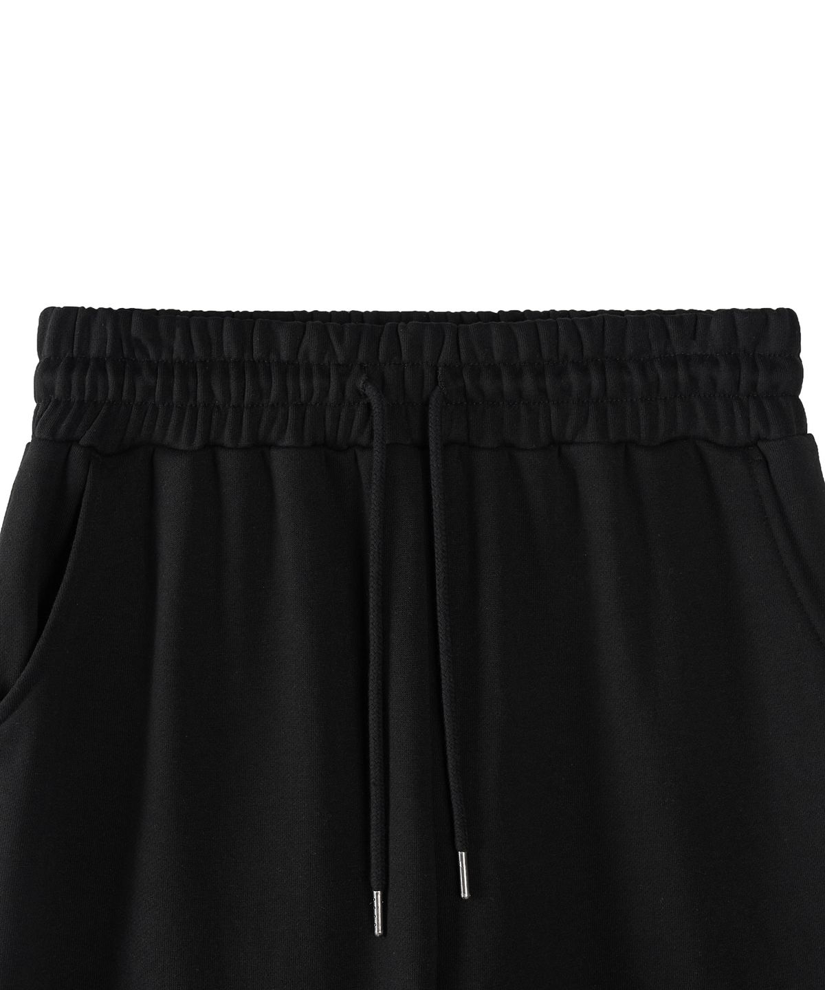 엑스컨테이너(EXCONTAINER) 와이드 스트링 카펜터 스웻 팬츠 (BLACK)