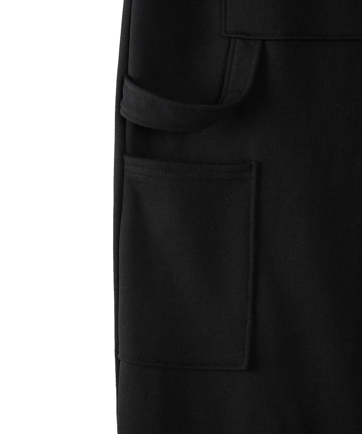 엑스컨테이너(EXCONTAINER) 와이드 스트링 카펜터 스웻 팬츠 (BLACK)