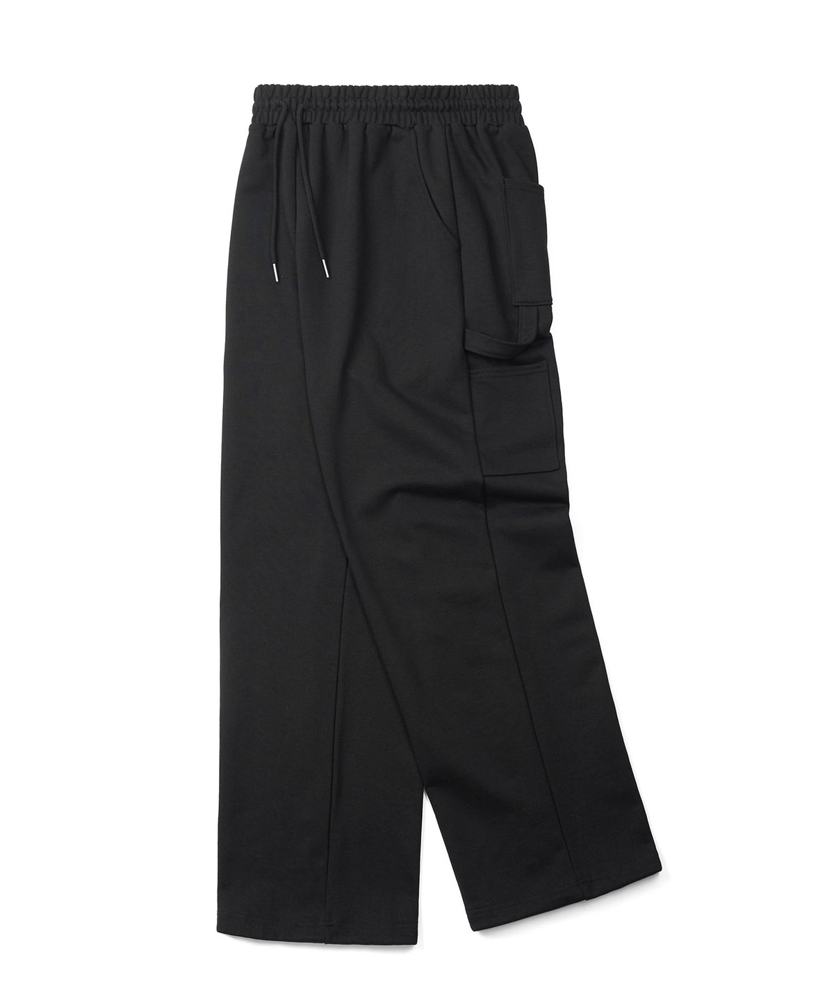 엑스컨테이너(EXCONTAINER) 와이드 스트링 카펜터 스웻 팬츠 (BLACK)
