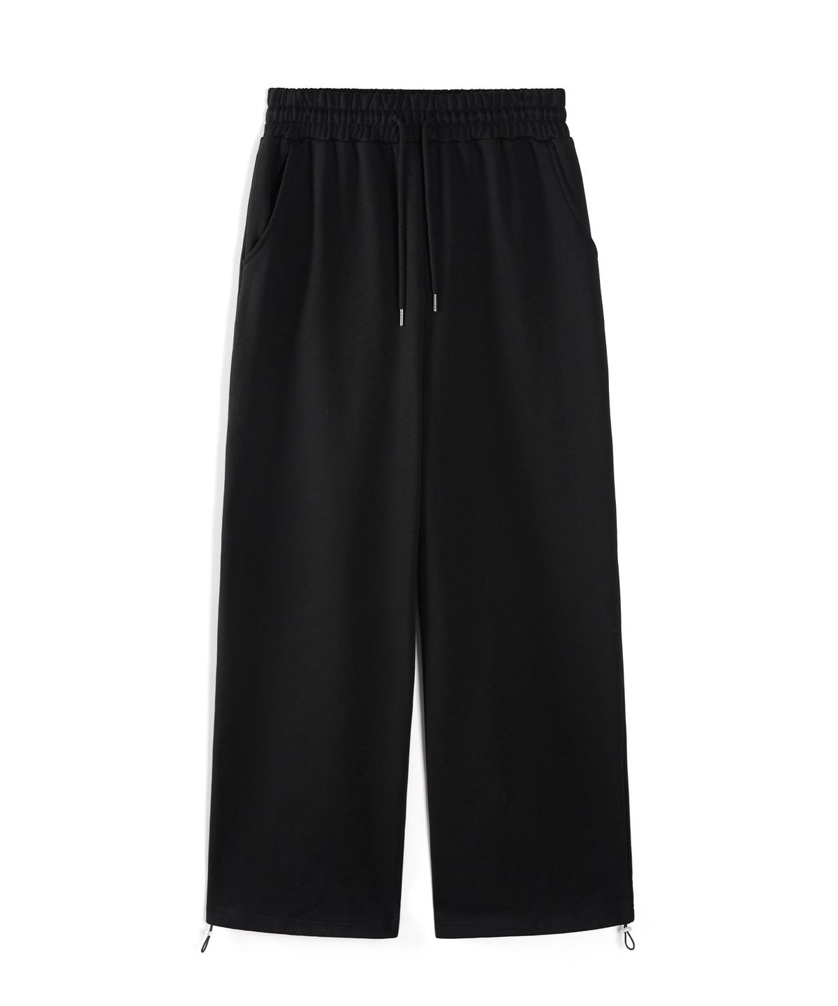 엑스컨테이너(EXCONTAINER) 와이드 스트링 카펜터 스웻 팬츠 (BLACK)