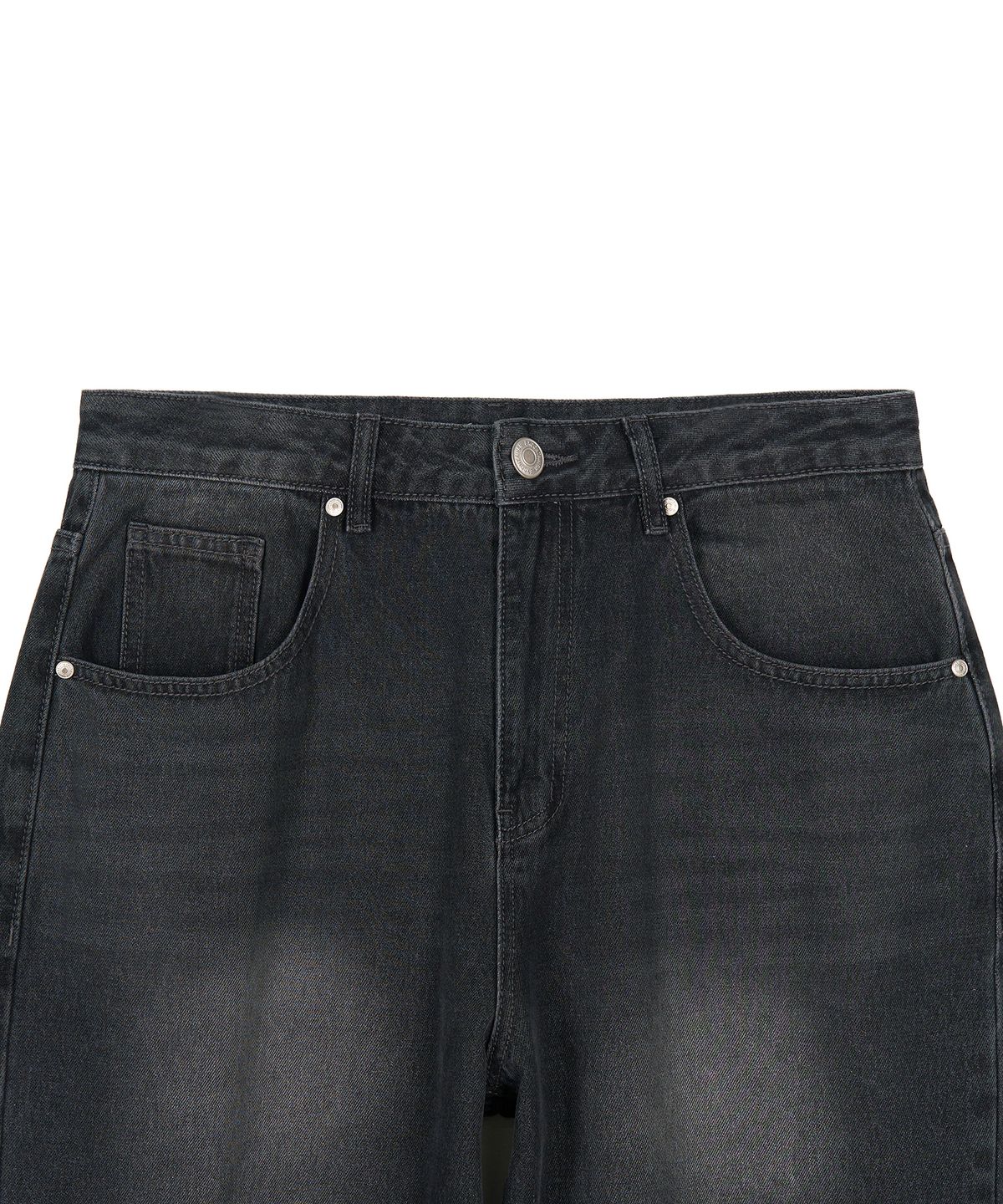 엑스컨테이너(EXCONTAINER) 딥 워싱 와이드 데님 팬츠 (WASHED BLACK)