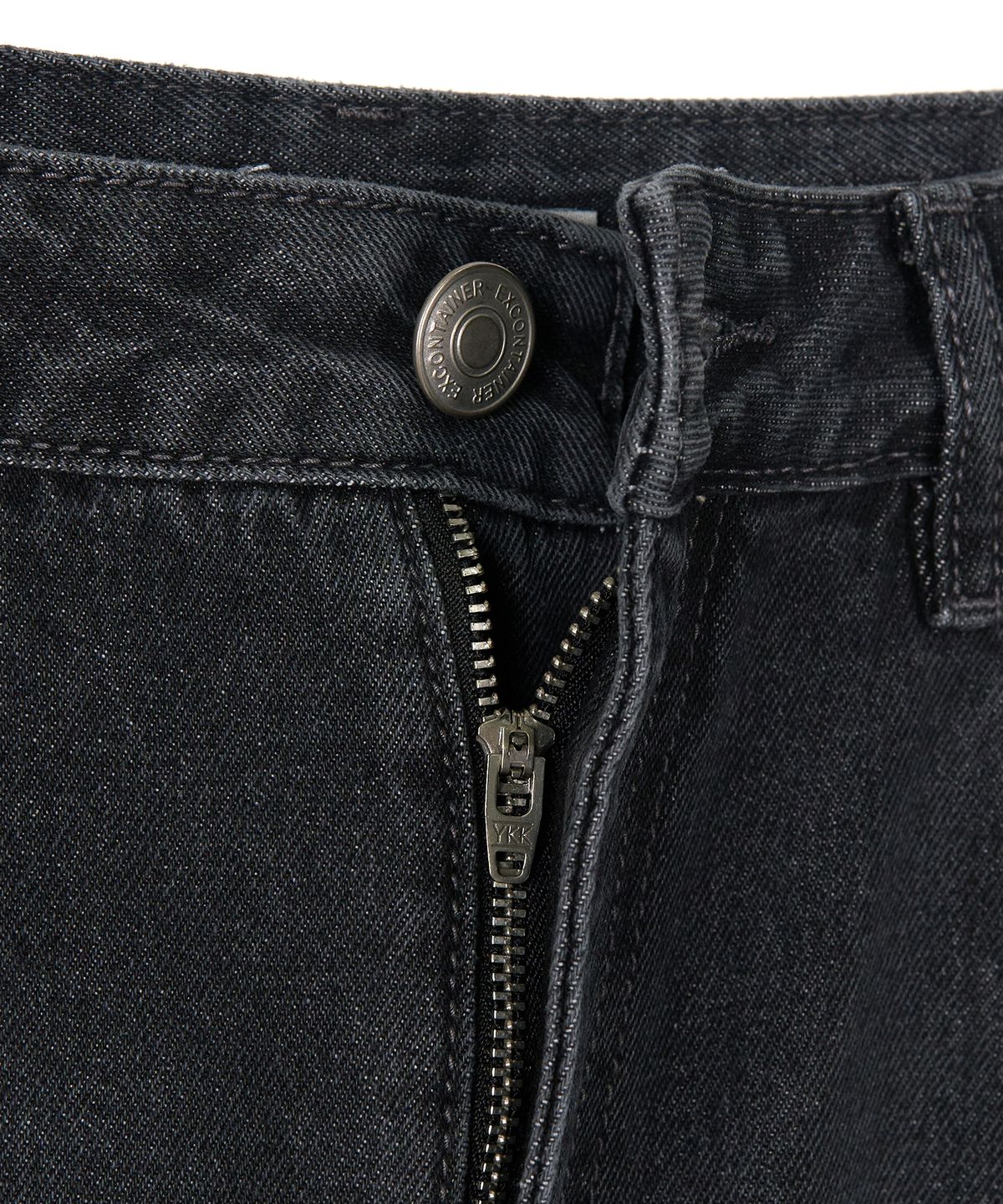 엑스컨테이너(EXCONTAINER) 딥 워싱 와이드 데님 팬츠 (WASHED BLACK)