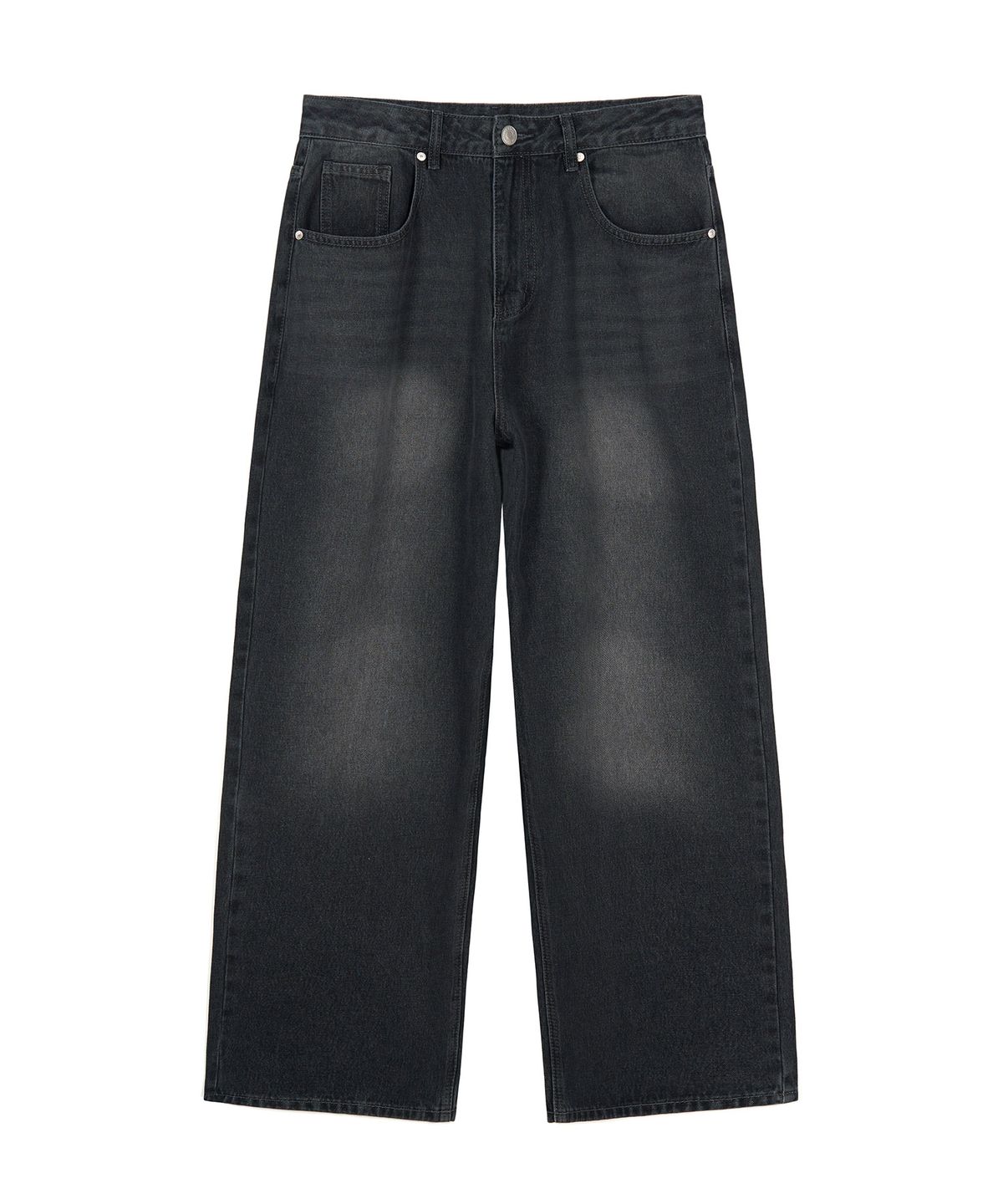 엑스컨테이너(EXCONTAINER) 딥 워싱 와이드 데님 팬츠 (WASHED BLACK)