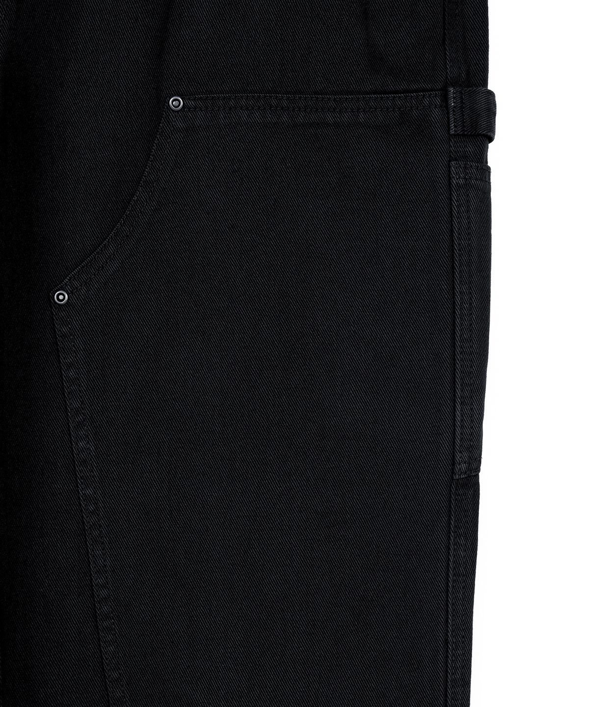 엑스컨테이너(EXCONTAINER) 더블니 카펜터 가먼트 다잉 팬츠 (WASHED BLACK)