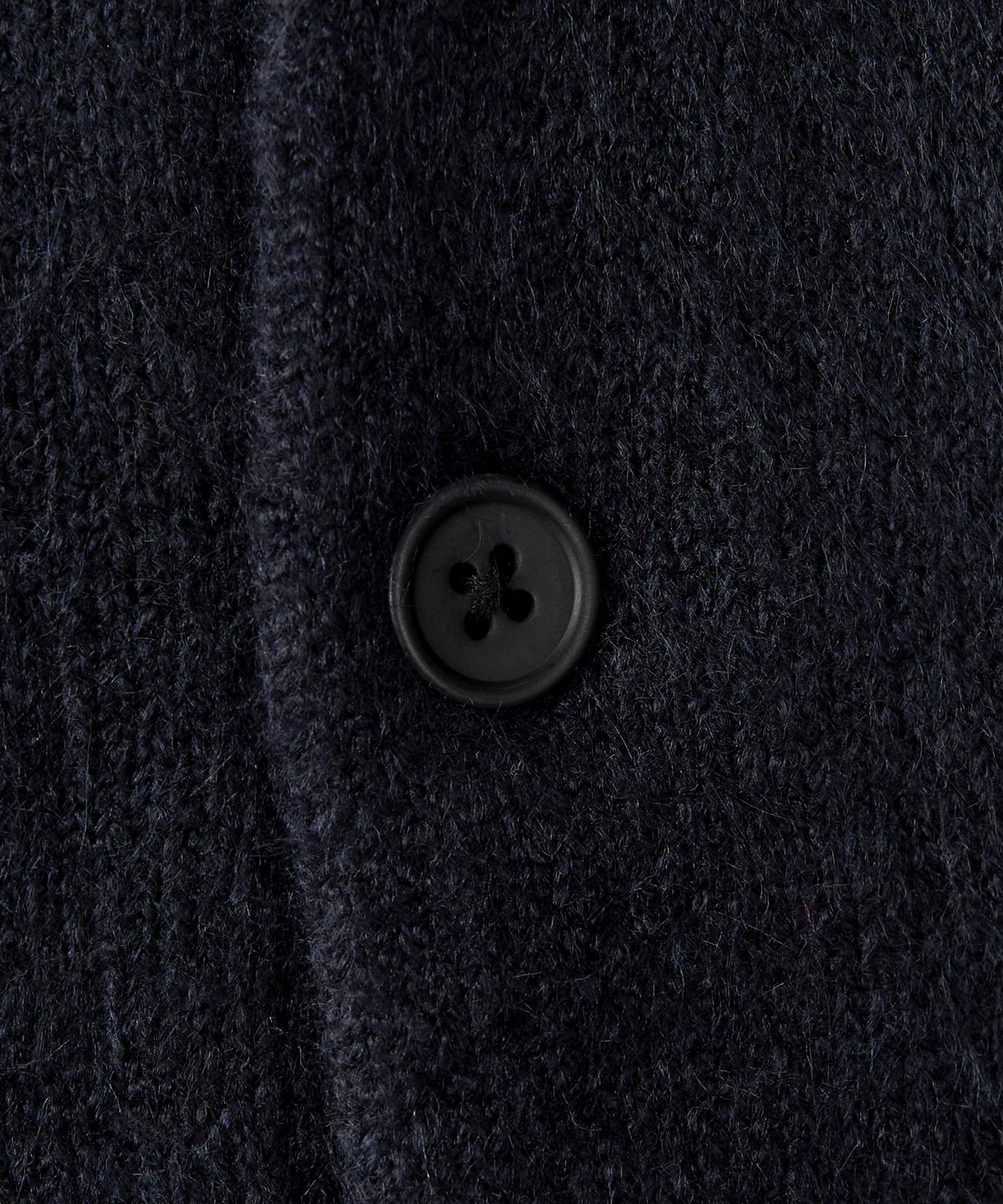 엑스컨테이너(EXCONTAINER) 미니멀 버튼 라운드넥 크롭 가디건 (DARK NAVY)