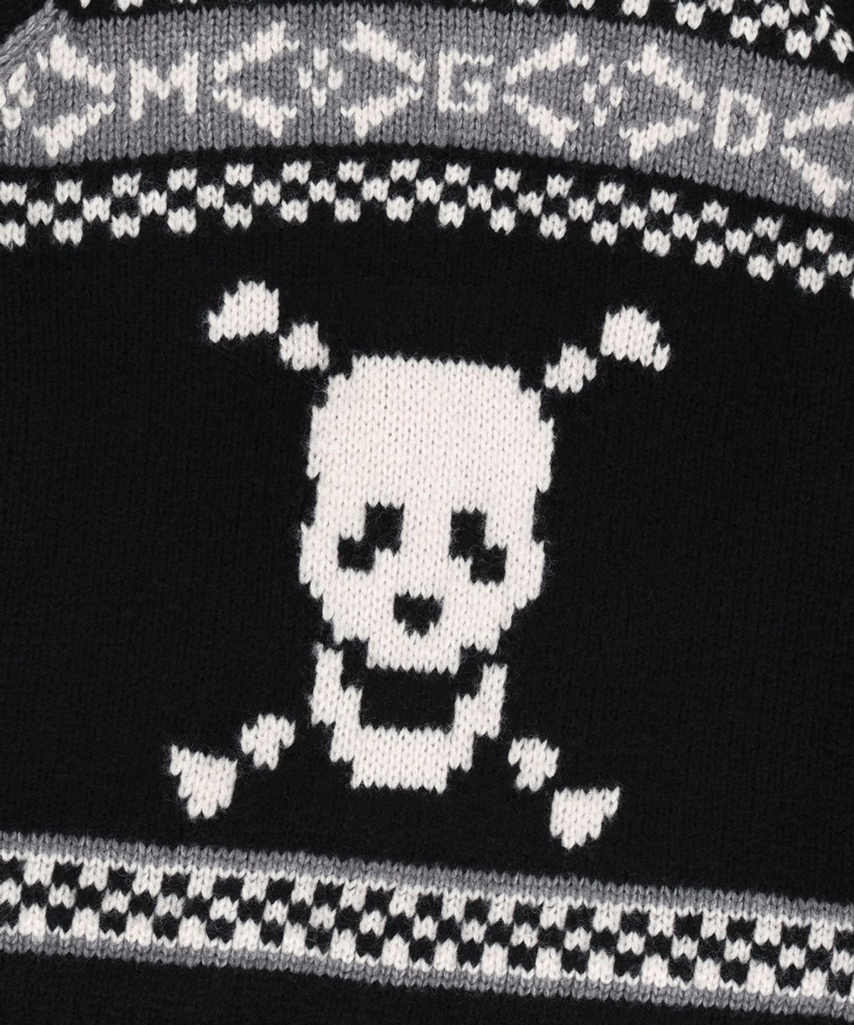 마하그리드(MAHAGRID) SKULL COWICHAN KNIT SWEATER BLACK(MG2EFMK690A)