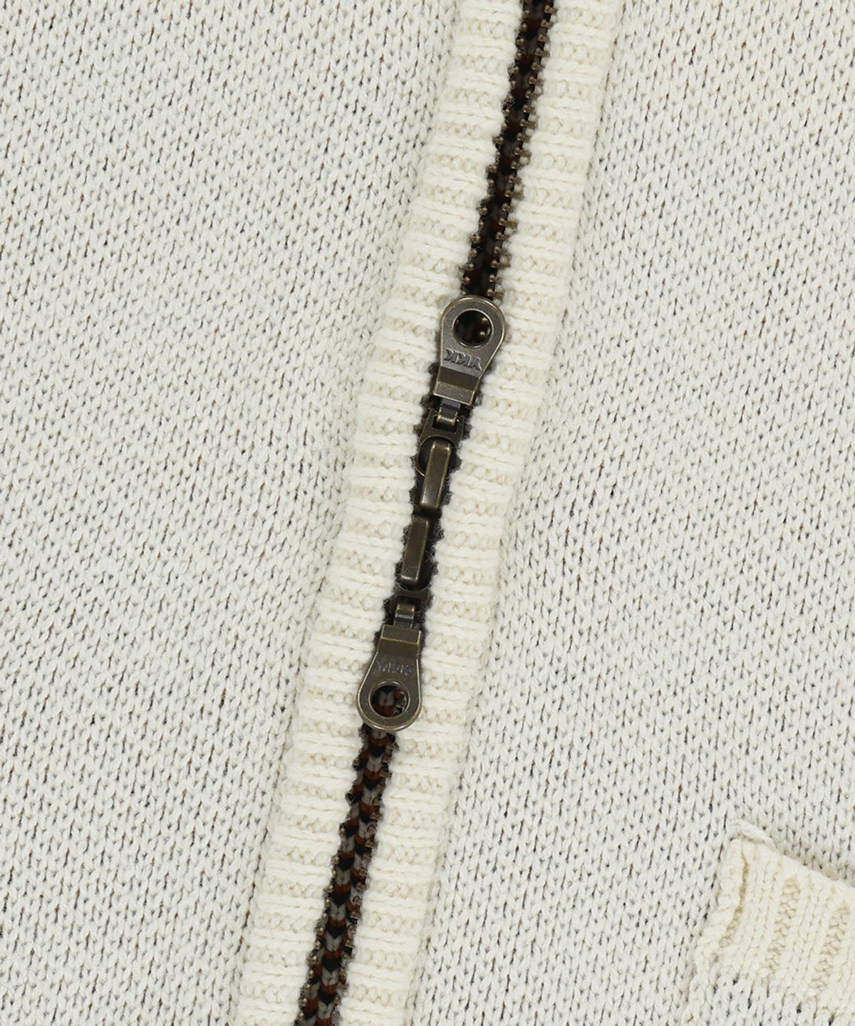 마하그리드(MAHAGRID) HOCKEY KNIT ZIP-UP HOODIE IVORY(MG2EFMK693A)