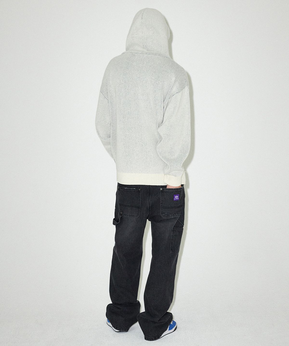 마하그리드(MAHAGRID) SCRIPT LOGO KNIT HOODIE IVORY(MG2EFMK640A)