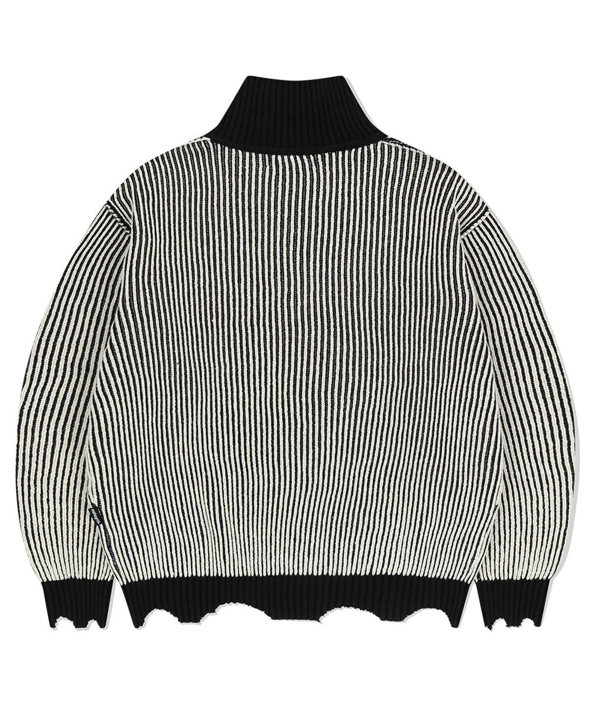 마하그리드(MAHAGRID) CUTTING CONTRAST HALF ZIP-UP KNIT IVORY(MG2EFMK641A)