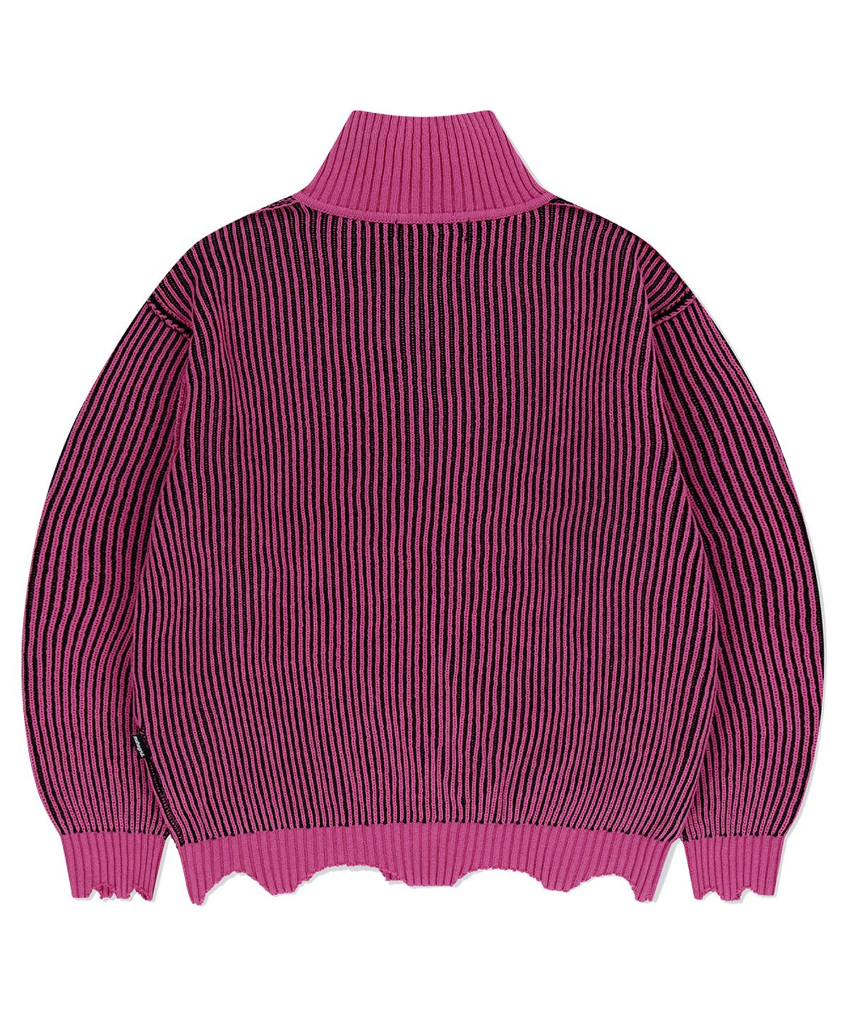 마하그리드(MAHAGRID) CUTTING CONTRAST HALF ZIP-UP KNIT PINK(MG2EFMK641A)