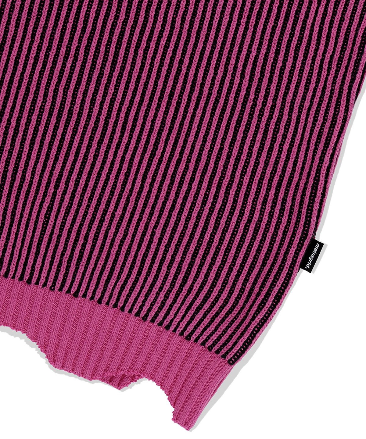 마하그리드(MAHAGRID) CUTTING CONTRAST HALF ZIP-UP KNIT PINK(MG2EFMK641A)