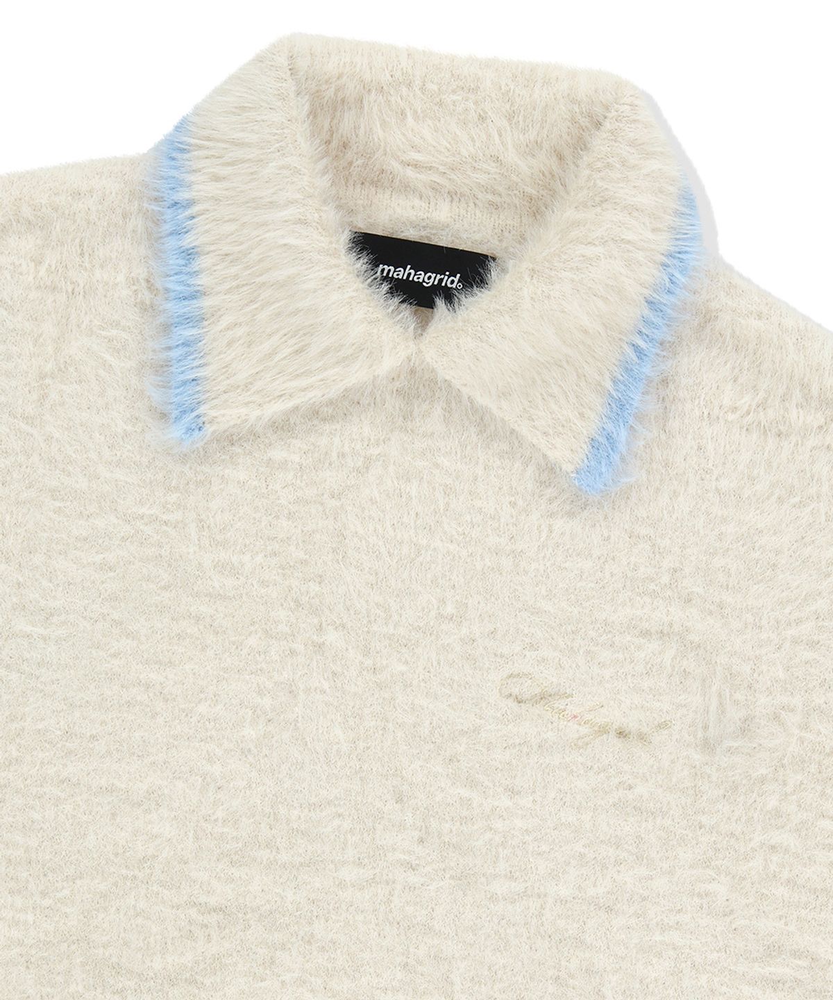 마하그리드(MAHAGRID) HAIRY COLLAR KNIT IVORY(MG2EFMK642A)