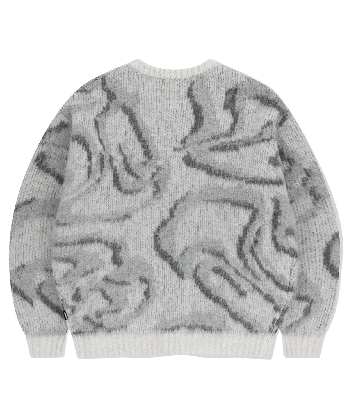 마하그리드(MAHAGRID) DESTROYED ECLIPSE HAIRY KNIT SWEATER GREY(MG2EFMK601A)