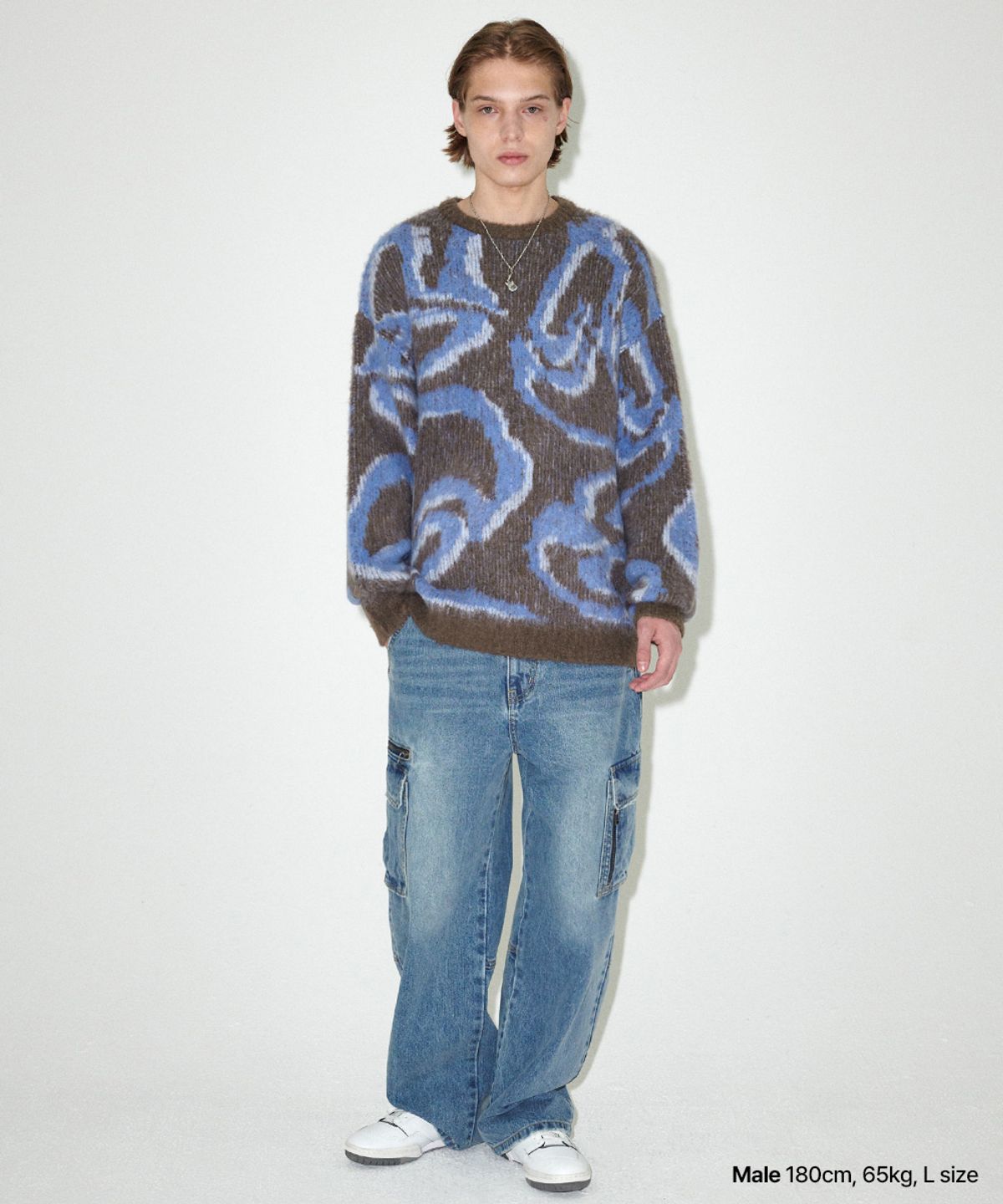 마하그리드(MAHAGRID) DESTROYED ECLIPSE HAIRY KNIT SWEATER BROWN(MG2EFMK601A)