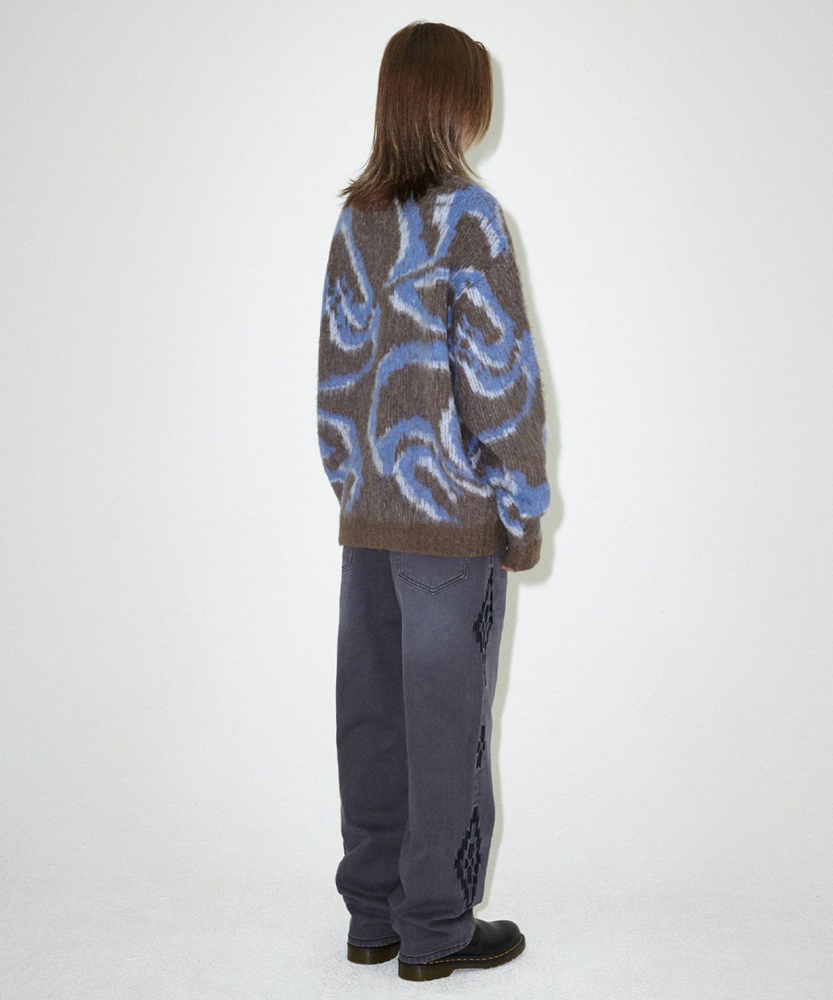 마하그리드(MAHAGRID) DESTROYED ECLIPSE HAIRY KNIT SWEATER BROWN(MG2EFMK601A)