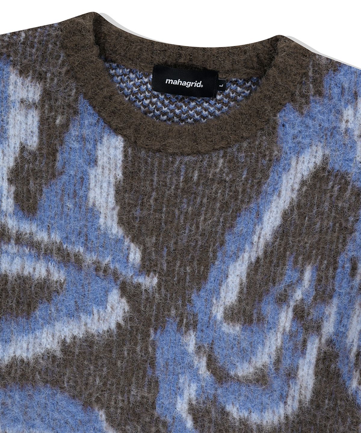 마하그리드(MAHAGRID) DESTROYED ECLIPSE HAIRY KNIT SWEATER BROWN(MG2EFMK601A)