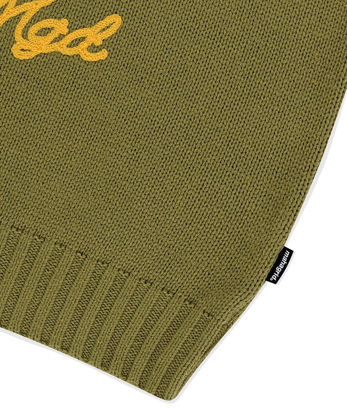 마하그리드(MAHAGRID) MGD COWBOY KNIT SWEATER OLIVE(MG2EFMK604A)