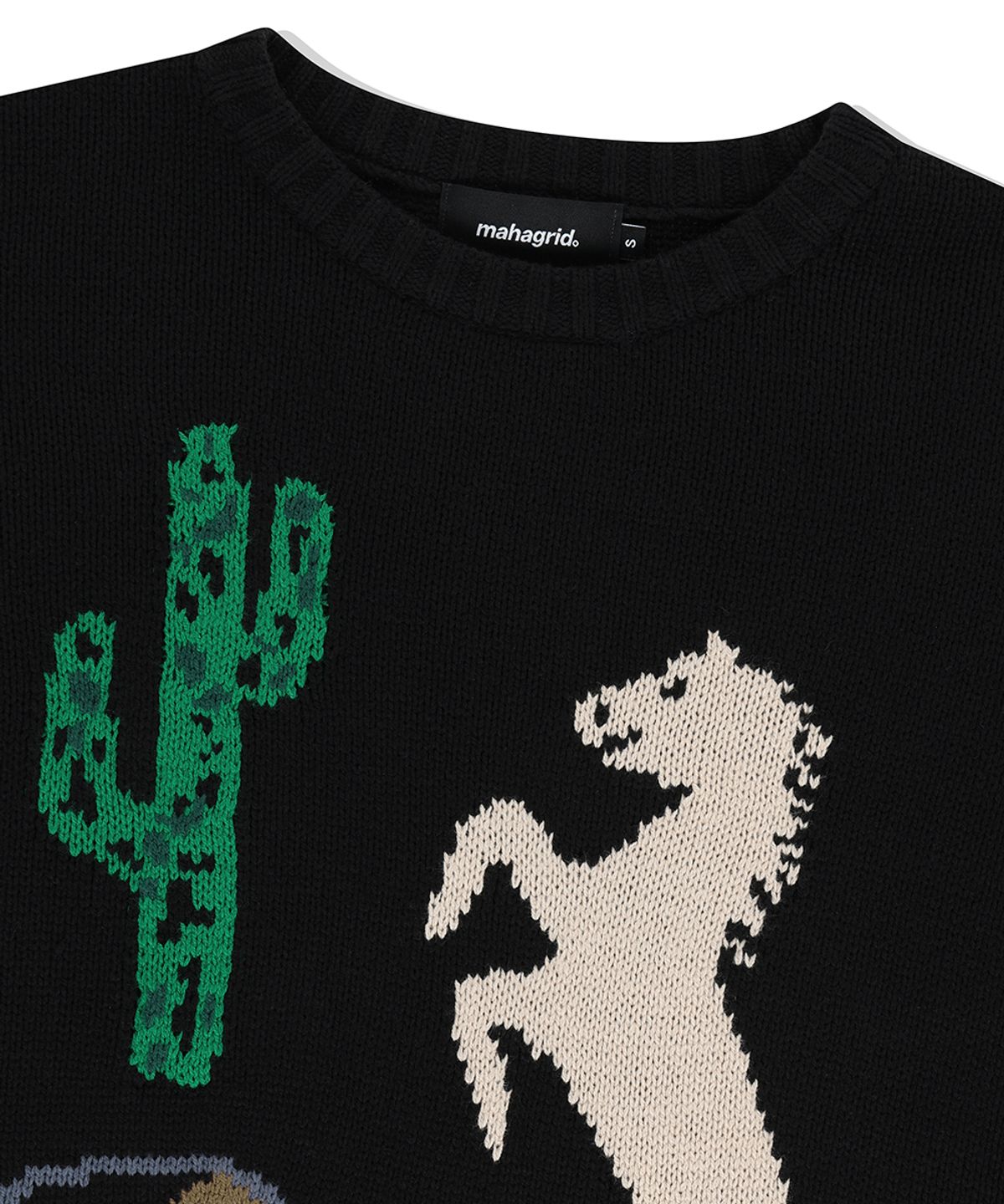 마하그리드(MAHAGRID) MGD COWBOY KNIT SWEATER BLACK(MG2EFMK604A)