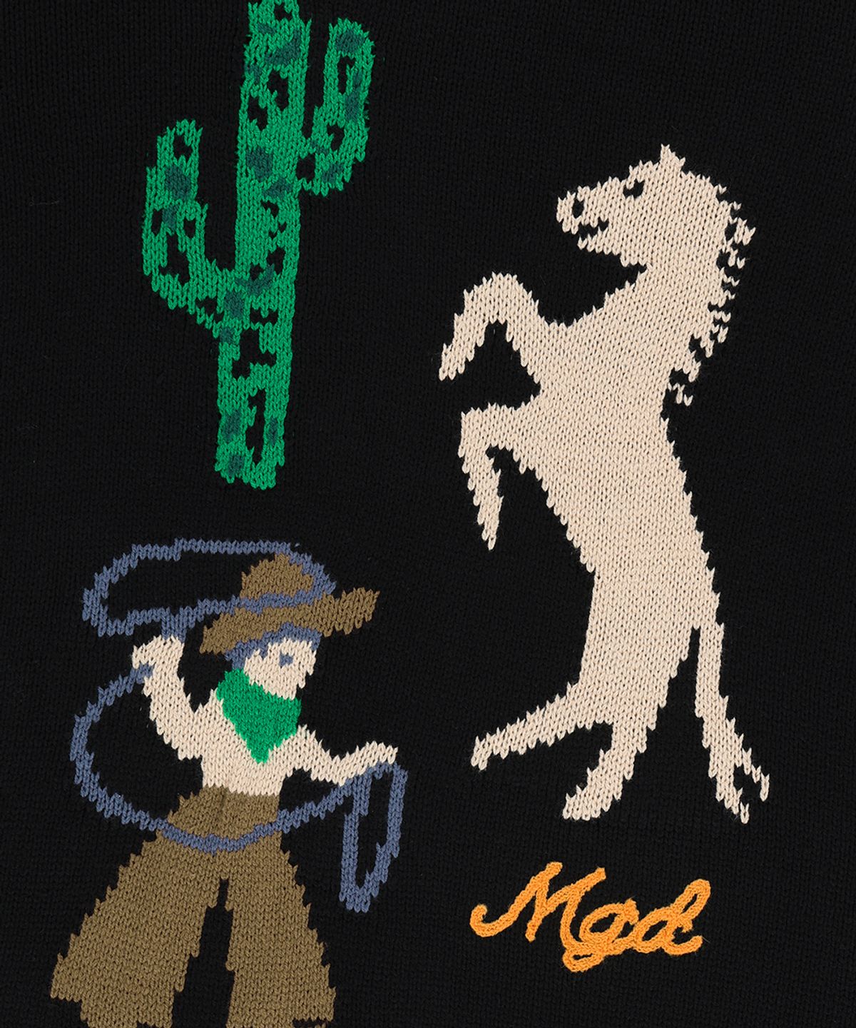 마하그리드(MAHAGRID) MGD COWBOY KNIT SWEATER BLACK(MG2EFMK604A)
