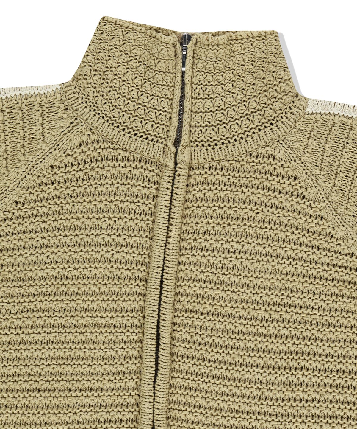 마하그리드(MAHAGRID) TRACK KNIT ZIP-UP BEIGE(MG2EFMK691A)