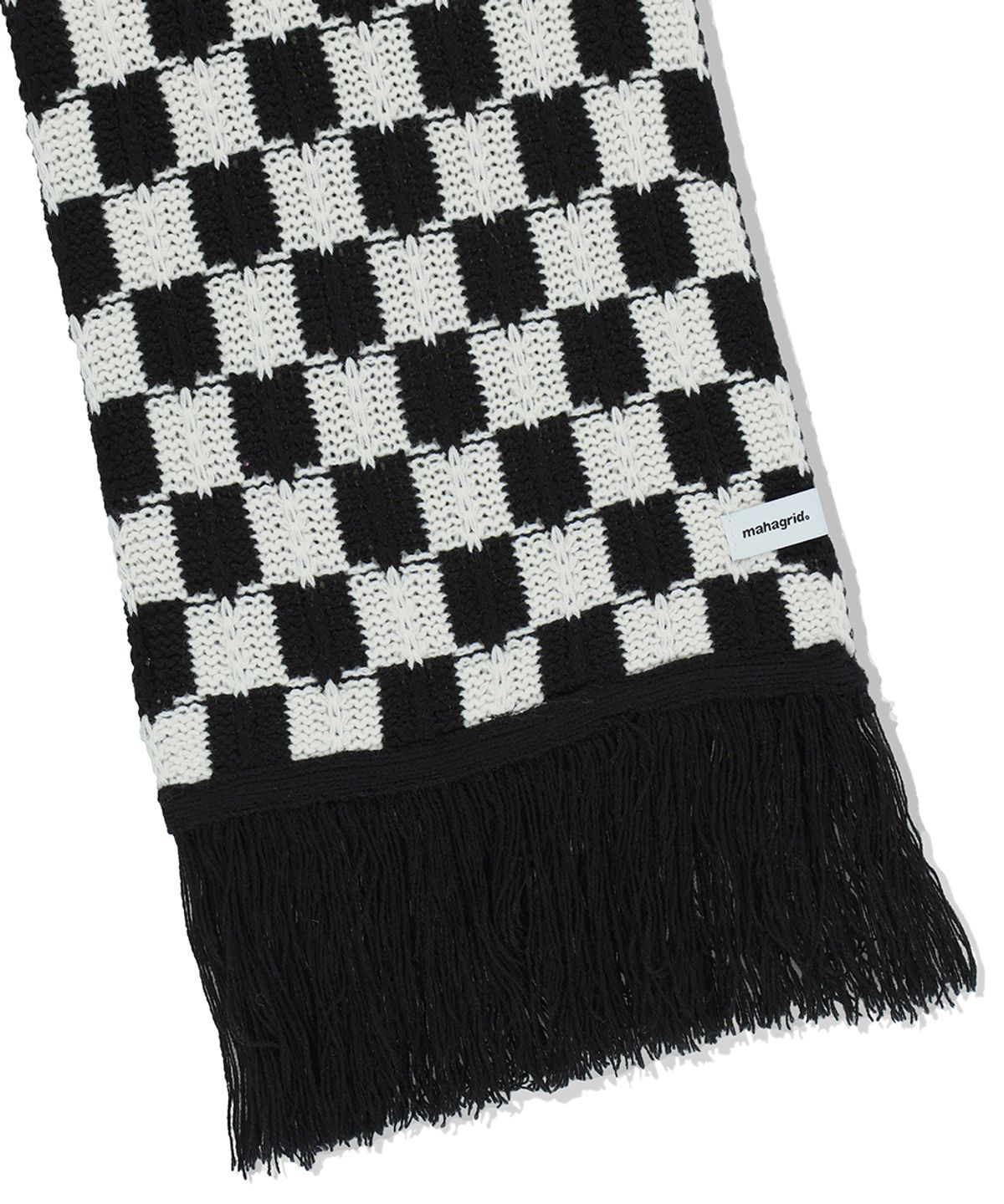 마하그리드(MAHAGRID) CHECKERBOARD MUFFLER WHITE/BLACK(MG2EFMAB60A)