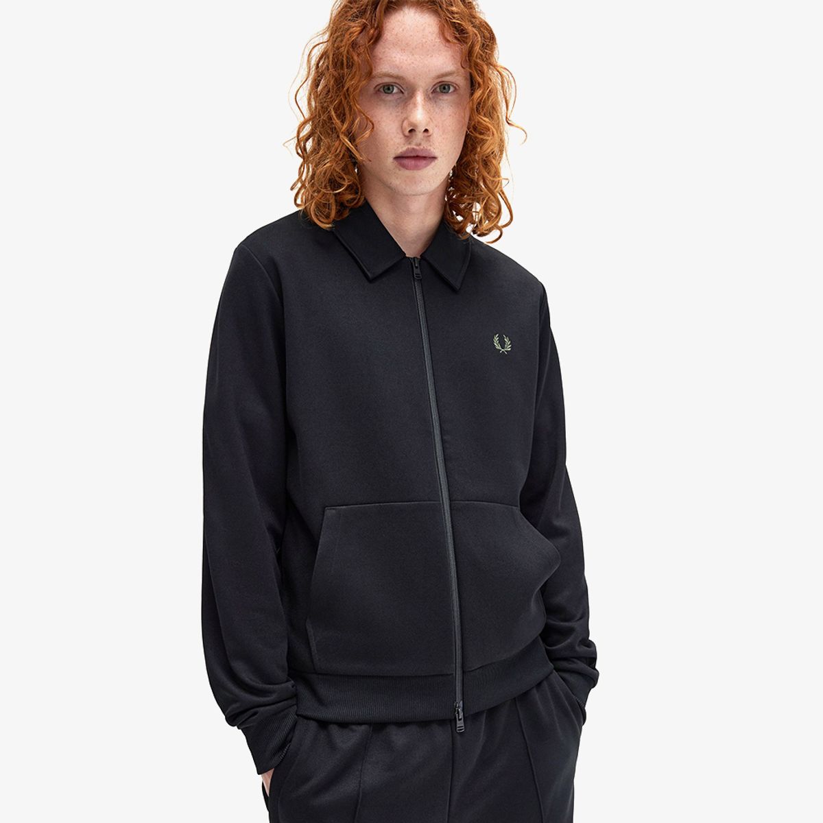 프레드페리(FRED PERRY) [Sport] 테잎 디테일 칼라 트랙자켓 (102) AFPM2437827-102