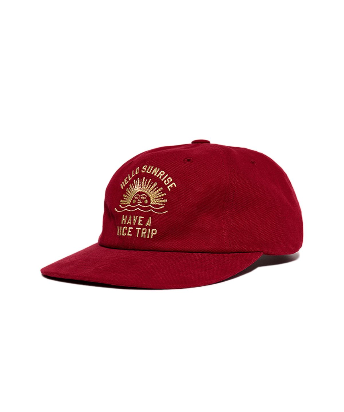 헬로 선라이즈(HELLO SUNRISE) HS VTG Arch Logo Relaxed Fit Cap_Red