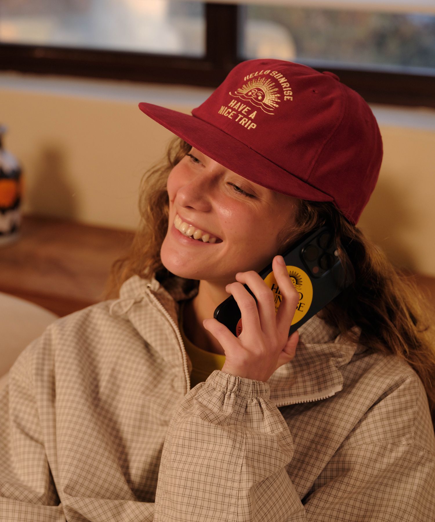 MUSINSA公式 | HELLO SUNRISE HS VTG Arch Logo Relaxed Fit Cap_Red