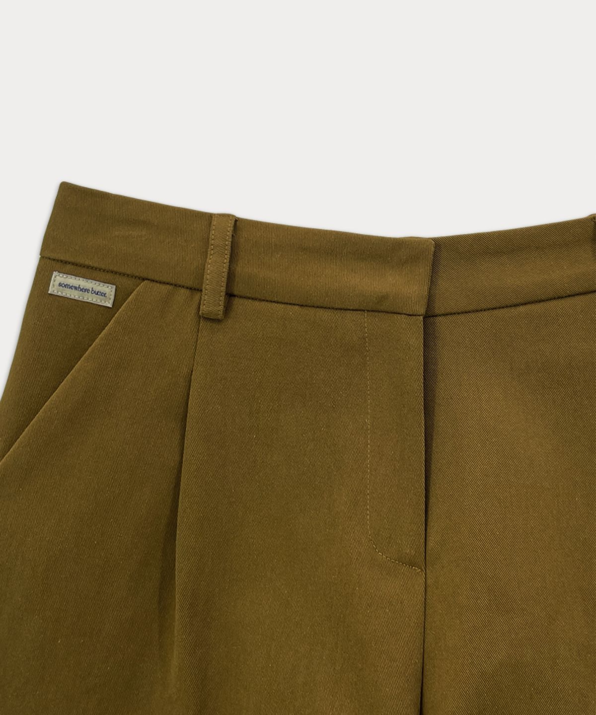 썸웨어버터(SOMEWHEREBUTTER) Peach Cotton Short Pants - Brown